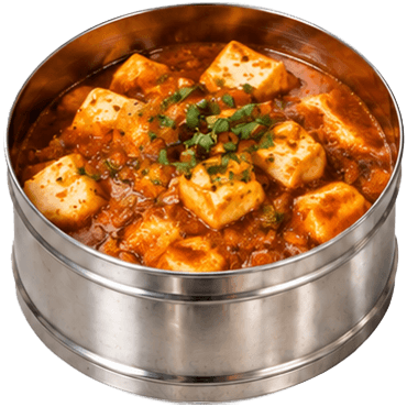 A dabba container of paneer curry