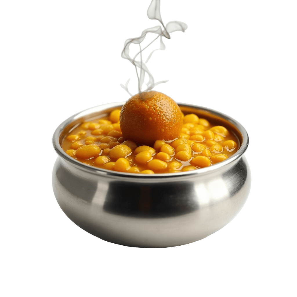 A dabba container of Rajasthani dal baati