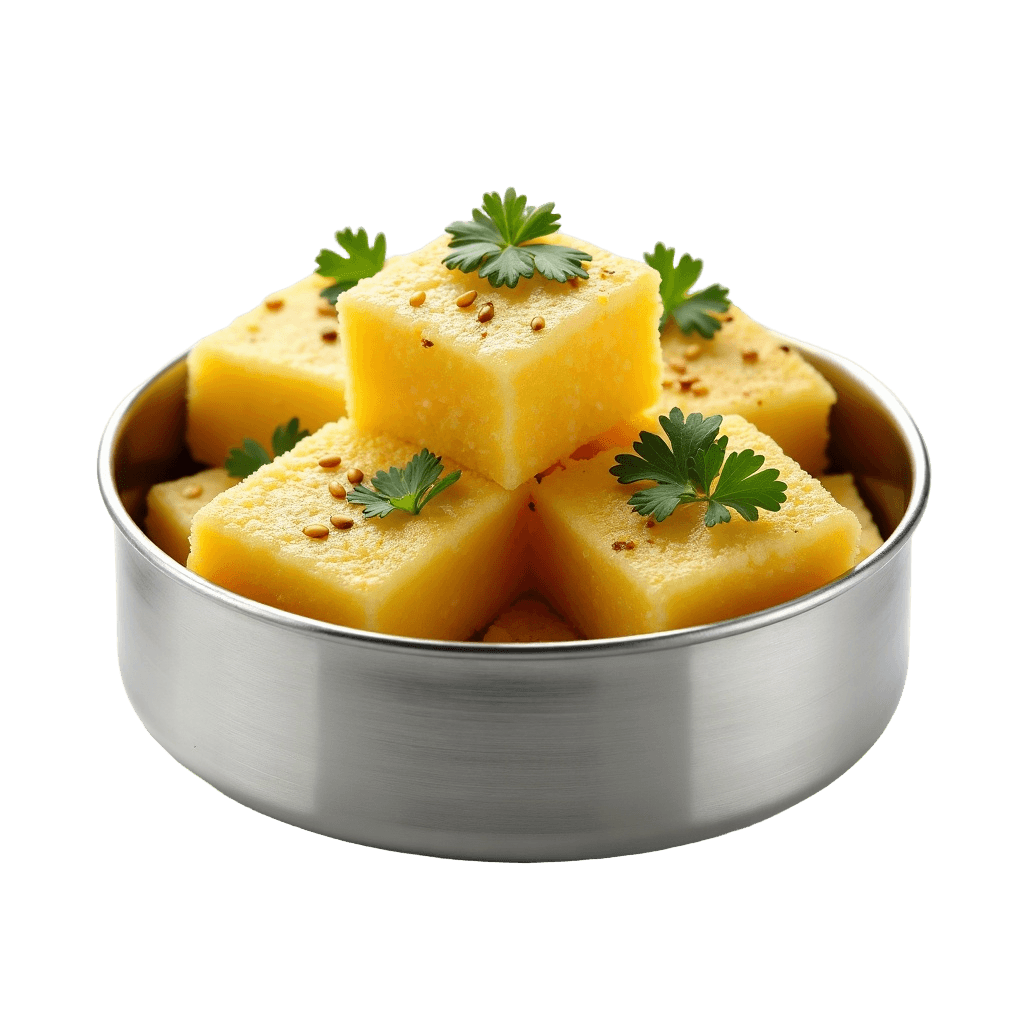 A dabba container of Gujarati dhokla